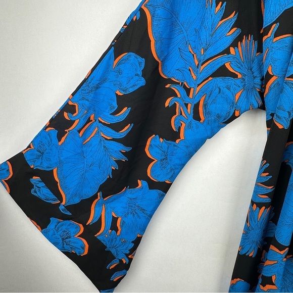 NWT Urban Outfitters CAD Electric Blue and Black Wrap Dress | US Size XL - Picture 4 of 13